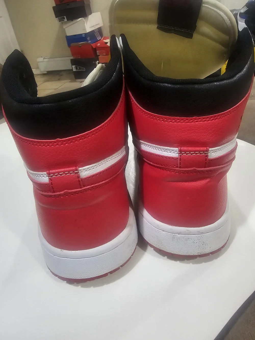 Jordan 1 Mid White/Red Men's Sneakers